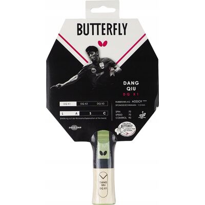 Rakietka Do Tenisa Stołowego BUTTERFLY Dang Qiu DQX1 Addoy 1,5 MM ITTF Rakietka Do Tenisa Stołowego BUTTERFLY Dang Qiu DQX1 Addoy 1,5 MM ITTF