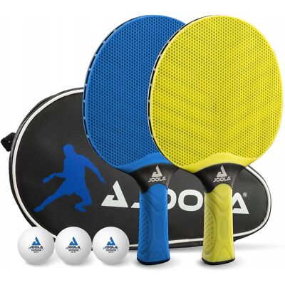 Rakietki do tenisa stołowego Joola 51010 Vivid + piłeczki białe 3 sztuki Rakietki do tenisa stołowego Joola 51010 Vivid + piłeczki białe 3 sztuki