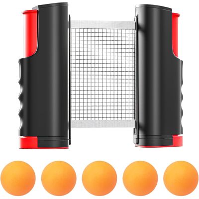 Inny producent Siatka Tenisowa Przenośna Zestaw 5 Piłek Akcesoria Tenis Stołowy Inny producent Siatka Tenisowa Przenośna Zestaw 5 Piłek Akcesoria Tenis Stołowy