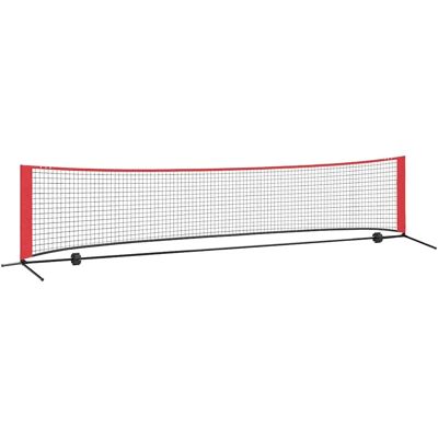 Vidaxl Siatka Tenisowa Czarno-Czerwony 396 X 92 X 87 Cm Poliester Vidaxl Siatka Tenisowa Czarno-Czerwony 396 X 92 X 87 Cm Poliester