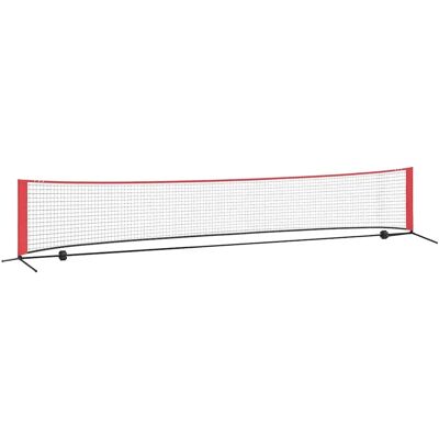 Vidaxl Siatka Tenisowa Czarno-Czerwony 494.5 X 90 X 87 Cm Poliester Vidaxl Siatka Tenisowa Czarno-Czerwony 494.5 X 90 X 87 Cm Poliester
