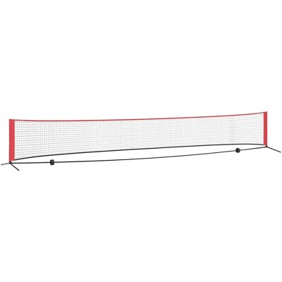 Vidaxl Siatka Tenisowa Czarno-Czerwony 595 X 90.5 X 87 Cm Poliester Vidaxl Siatka Tenisowa Czarno-Czerwony 595 X 90.5 X 87 Cm Poliester