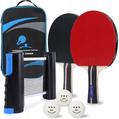 LOKI Zestaw Do Tenisa Stołowego Ping Pong 2x Paletki 3xpiłeczki Siatka Pokrowiec LOKI Zestaw Do Tenisa Stołowego Ping Pong 2x Paletki 3xpiłeczki Siatka Pokrowiec