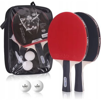 Zestaw Do Tenisa Stołowego Ping Pong 2x Rakietki 2x Piłeczki Pokrowiec Loki Zestaw Do Tenisa Stołowego Ping Pong 2x Rakietki 2x Piłeczki Pokrowiec Loki