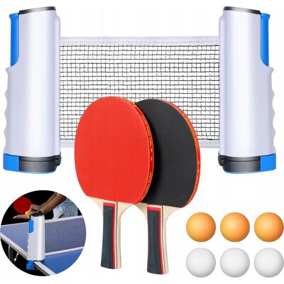 Inny producent ZESTAW DO TENISA STOŁOWEGO PING PONG ETUI SIATKA PIŁECZKI PALETKI 10el Inny producent ZESTAW DO TENISA STOŁOWEGO PING PONG ETUI SIATKA PIŁECZKI PALETKI 10el