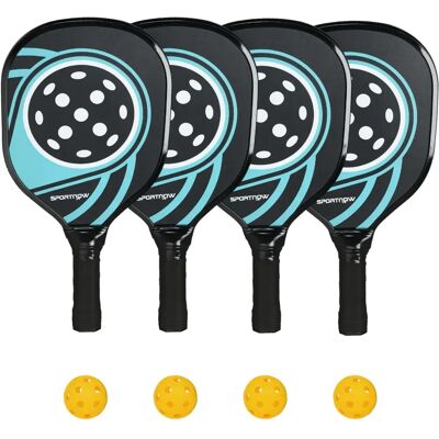 Zestaw Rakietek Do Pickleballa Sportnow: Zestaw Rakietek Z 4 Rakietkami, 4 Piłkami, Ergonomicznym Uchwytem I Torbą, Rakietki Do Gry W Pomieszczeniac.. Zestaw Rakietek Do Pickleballa Sportnow: Zestaw Rakietek Z 4 Rakietkami, 4 Piłkami, Ergonomicznym Uchwytem I Torbą, Rakietki Do Gry W Pomieszczeniac..