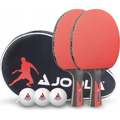 Zestaw Rakietki do Tenisa Stołowego Pokrowiec Piłeczki JOOLA Set Duo Carbon Zestaw Rakietki do Tenisa Stołowego Pokrowiec Piłeczki JOOLA Set Duo Carbon