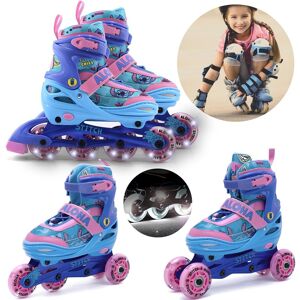 Disney Stitch ROLKI, WROTKI dla dziewczynki 3w1, REGULOWANE, świecące kółka LED, do nauki jazdy 30-33 EU Disney Stitch ROLKI, WROTKI dla dziewczynki 3w1, REGULOWANE, świecące kółka LED, do nauki jazdy 30-33 EU