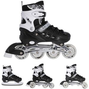 Czarne łyżworolki Nils Extreme - 2 w 1 na lód i inline Czarne łyżworolki Nils Extreme - 2 w 1 na lód i inline