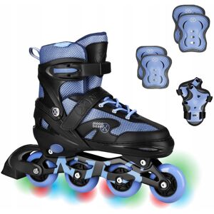 NILS EXTREME Rolki Regulowane Rekreacyjne Kauczukowe Kółka LED + Zestaw Ochraniaczy NILS NILS EXTREME Rolki Regulowane Rekreacyjne Kauczukowe Kółka LED + Zestaw Ochraniaczy NILS