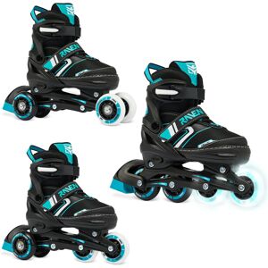 Rolki Wrotki 3w1 Regulowane RAVEN Helixi Black/Mint Kółka LED Rolki Wrotki 3w1 Regulowane RAVEN Helixi Black/Mint Kółka LED