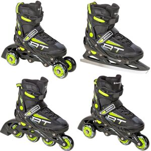 Rolki Wrotki Łyżwy figurowe 4w1 Raven Profession Black/Lime Rolki Wrotki Łyżwy figurowe 4w1 Raven Profession Black/Lime