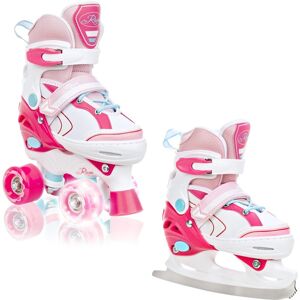 Wrotki Łyżwy 2w1 Regulowane RAVEN Lia Pink Kółka LED Wrotki Łyżwy 2w1 Regulowane RAVEN Lia Pink Kółka LED