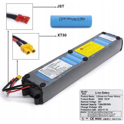 Hulajnoga.net Bateria 36V 7,8Ah do hulajnogi Fiat 500 i kopii Xiaomi Hulajnoga.net Bateria 36V 7,8Ah do hulajnogi Fiat 500 i kopii Xiaomi