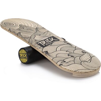 Deska do balansowania TRICKBOARD TRICKROLL (Deska + Czarny wałek) - TÜV Deska do balansowania TRICKBOARD TRICKROLL (Deska + Czarny wałek) - TÜV