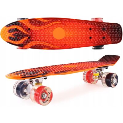 Aurora DESKA TYPU FISZKA LED GRAFFITI 56 CM 100KG ABEC 7 Aurora DESKA TYPU FISZKA LED GRAFFITI 56 CM 100KG ABEC 7