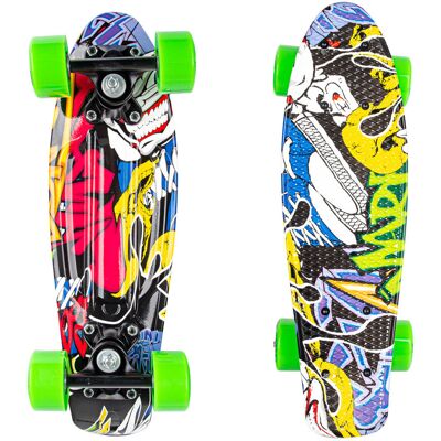Deskorolka dla dzieci penny board typu fiszka marki WORKER Colorico 17', Angry Green (żółto-zielony) Deskorolka dla dzieci penny board typu fiszka marki WORKER Colorico 17', Angry Green (żółto-zielony)