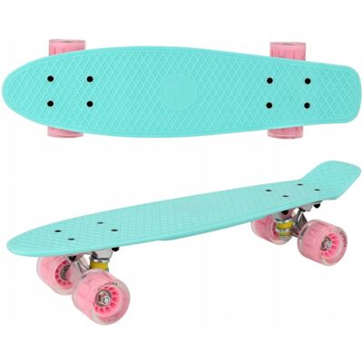 Aurora Deskorolka Fiszka Turkusowa Świecące Kółka 56Cm Aurora Deskorolka Fiszka Turkusowa Świecące Kółka 56Cm