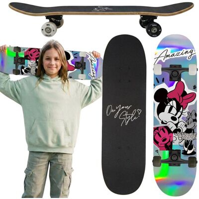 sarcia.eu DISNEY Myszka Minnie HOLO Drewniana, MŁODZIEŻOWA deskorolka 79cm, antypoślizgowa deska, DUŻA, do 100kg sarcia.eu DISNEY Myszka Minnie HOLO Drewniana, MŁODZIEŻOWA deskorolka 79cm, antypoślizgowa deska, DUŻA, do 100kg