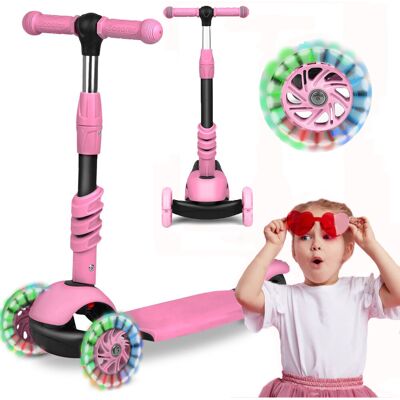 Tobbi-Toys Hulajnoga Balansowa Jeździk Trójkołowa Led Różowa Tobbi-Toys Hulajnoga Balansowa Jeździk Trójkołowa Led Różowa