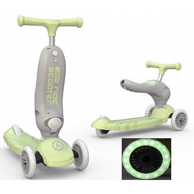 Inny producent Hulajnoga LED 2w1 Toys Scooter for Kids GREEN Inny producent Hulajnoga LED 2w1 Toys Scooter for Kids GREEN