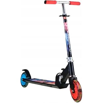 Hulajnoga Led Czarna Niebieska Pomarańczowa 6+ 50Kg Playground Hulajnoga Led Czarna Niebieska Pomarańczowa 6+ 50Kg Playground