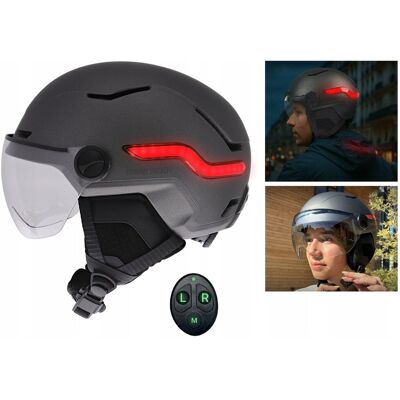 Inny producent Kask Led Kierunkwskazy Światło Stop + Pilot Hulajnoga Rower Skuter L 59-61 / Umhelmled3l Inny producent Kask Led Kierunkwskazy Światło Stop + Pilot Hulajnoga Rower Skuter L 59-61 / Umhelmled3l