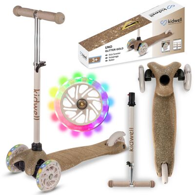 Kidwell hulajnoga Uno Glitter balansowa Gold led koła Kidwell hulajnoga Uno Glitter balansowa Gold led koła
