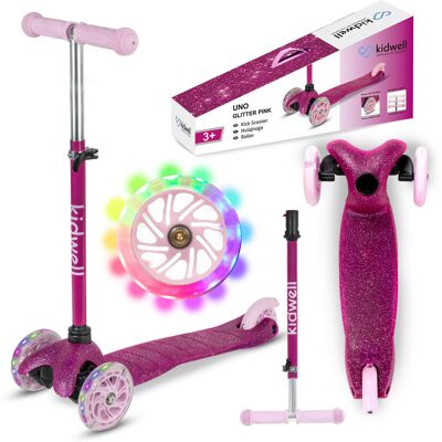 Kidwell hulajnoga Uno Glitter balansowa pink led koła Kidwell hulajnoga Uno Glitter balansowa pink led koła