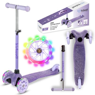 Kidwell hulajnoga Uno Glitter balansowa Violet led koła Kidwell hulajnoga Uno Glitter balansowa Violet led koła