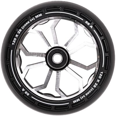 Kółka do hulajnogi LMT XL 120 mm z łożyskami ABEC 9, Czarny Kółka do hulajnogi LMT XL 120 mm z łożyskami ABEC 9, Czarny