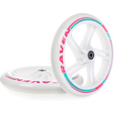 Kółka do hulajnogi RAVEN Dots White 200mm 2szt Kółka do hulajnogi RAVEN Dots White 200mm 2szt