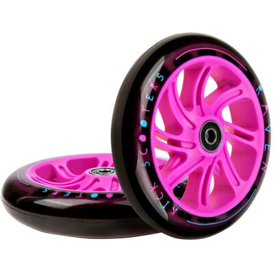 Kółka do hulajnogi RAVEN Elena Black LED 145mm 2szt Kółka do hulajnogi RAVEN Elena Black LED 145mm 2szt