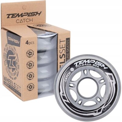 Koła do Rolek Tempish Catch - Zestaw 4 szt. - Srebro 76mm Koła do Rolek Tempish Catch - Zestaw 4 szt. - Srebro 76mm