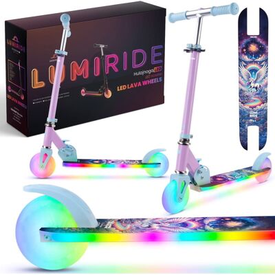 Lumi Ride Hulajnoga Dwukołowa Dla Dzieci Składana Regulowana Led 7 Kolorów 20 Programów Unicorn Sun Baby Lumi Ride Hulajnoga Dwukołowa Dla Dzieci Składana Regulowana Led 7 Kolorów 20 Programów Unicorn Sun Baby