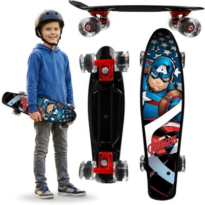 sarcia.eu MARVEL Avengers CAPTAIN AMERICA Dziecięca deskorolka FISZKA 55cm, antypoślizgowa deska, STABILNA od 20-50kg sarcia.eu MARVEL Avengers CAPTAIN AMERICA Dziecięca deskorolka FISZKA 55cm, antypoślizgowa deska, STABILNA od 20-50kg