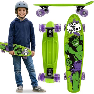 sarcia.eu MARVEL Avengers HULK Dziecięca deskorolka FISZKA 55cm, antypoślizgowa deska, STABILNA od 20-50kg sarcia.eu MARVEL Avengers HULK Dziecięca deskorolka FISZKA 55cm, antypoślizgowa deska, STABILNA od 20-50kg