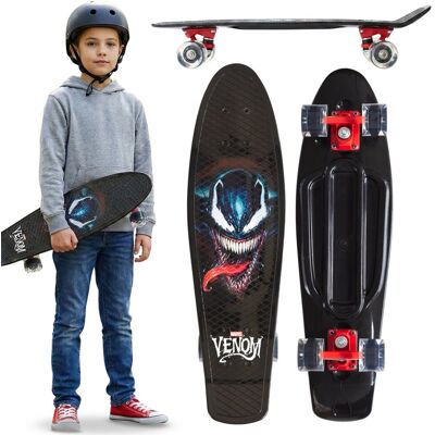 sarcia.eu MARVEL VENOM MŁODZIEŻOWA deskorolka FISZKA 67cm, antypoślizgowa deska, STABILNA do 100kg sarcia.eu MARVEL VENOM MŁODZIEŻOWA deskorolka FISZKA 67cm, antypoślizgowa deska, STABILNA do 100kg