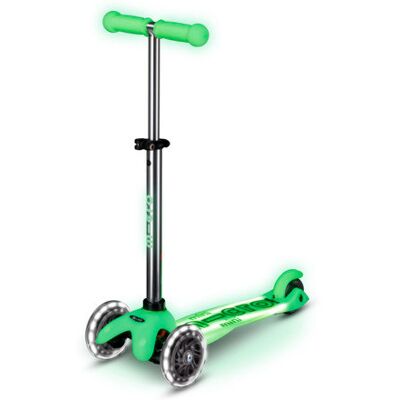 Mini Micro Deluxe Glow LED Icy Lime Scooter Mini Micro Deluxe Glow LED Icy Lime Scooter
