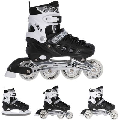 Czarne łyżworolki Nils Extreme - 2 w 1 na lód i inline Czarne łyżworolki Nils Extreme - 2 w 1 na lód i inline