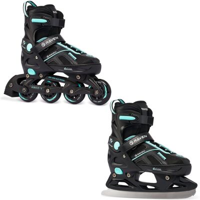 Raven Pulse Czarny/Cyan 2w1 Rolki - Rolki Raven Pulse Czarny/Cyan 2w1 Rolki - Rolki