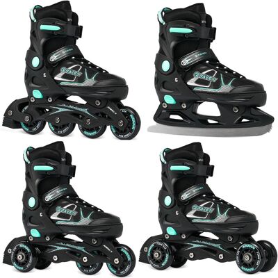 Rolki Łyżwy 4w1 Raven Spirit Black/Mint 40-43 Rolki Łyżwy 4w1 Raven Spirit Black/Mint 40-43