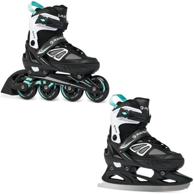 Rolki Łyżwy Figurowe 2w1 Raven Advance Black/mint Rolki Łyżwy Figurowe 2w1 Raven Advance Black/mint