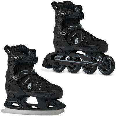 Rolki Łyżwy Figurowe 2w1 Raven Pulse Pro Black Fitgo Rolki Łyżwy Figurowe 2w1 Raven Pulse Pro Black Fitgo