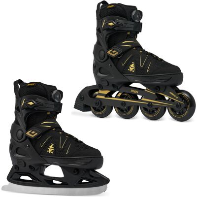 Rolki Łyżwy Figurowe Regulowane 2w1 Raven Pulse Pro Gold Fitgo Rolki Łyżwy Figurowe Regulowane 2w1 Raven Pulse Pro Gold Fitgo