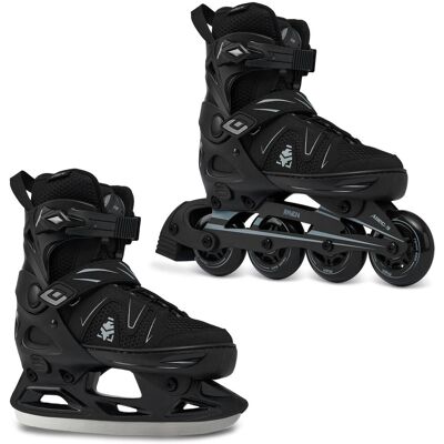 Rolki Łyżwy Hokejowe 2w1 Raven Pulse Pro Black Fitgo Rolki Łyżwy Hokejowe 2w1 Raven Pulse Pro Black Fitgo
