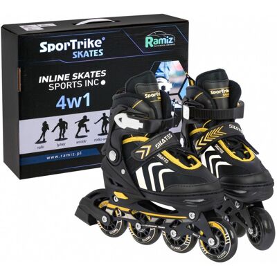 SporTrike Rolki, Łyżwy, Zestaw 4W1 39-43 Żółte SporTrike Rolki, Łyżwy, Zestaw 4W1 39-43 Żółte