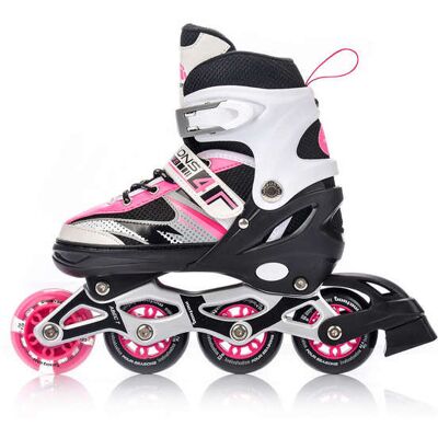 Rolki Regulowane Meteor 4w1 Seasons Pink LED 2022 - 34-37 Rolki Regulowane Meteor 4w1 Seasons Pink LED 2022 - 34-37