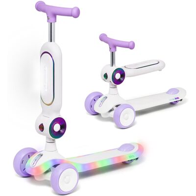 Rowerek Hulajnoga 2w1 dla dzieci RAVEN Lumiloo White/Neo Chrome Podest LED Rowerek Hulajnoga 2w1 dla dzieci RAVEN Lumiloo White/Neo Chrome Podest LED