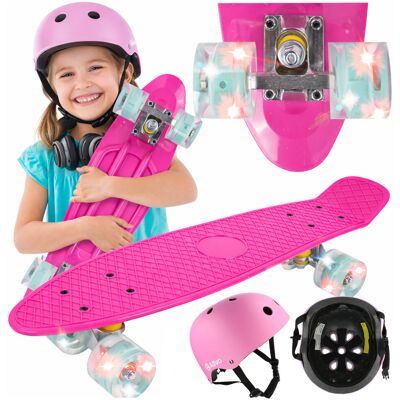 Stator Zestaw Deskorolka Fiszka 56cm LED ABEC-7 Fishboard + Kask Dziecięcy 54-58cm Stator Zestaw Deskorolka Fiszka 56cm LED ABEC-7 Fishboard + Kask Dziecięcy 54-58cm